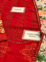 3 Pcs Women Unstitched Embroidered Suit
