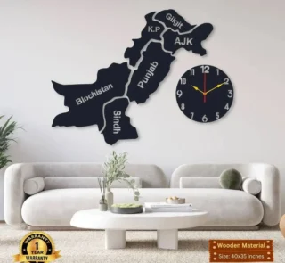 Pakistan Map Wall Clock
