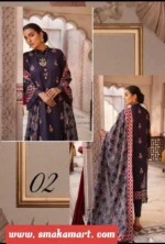 Women Unstitched Silk Karandi Suit
