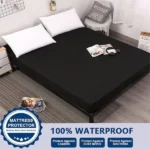 Waterproof Mattress Protector black | Fitted Breathable Mattress Cover